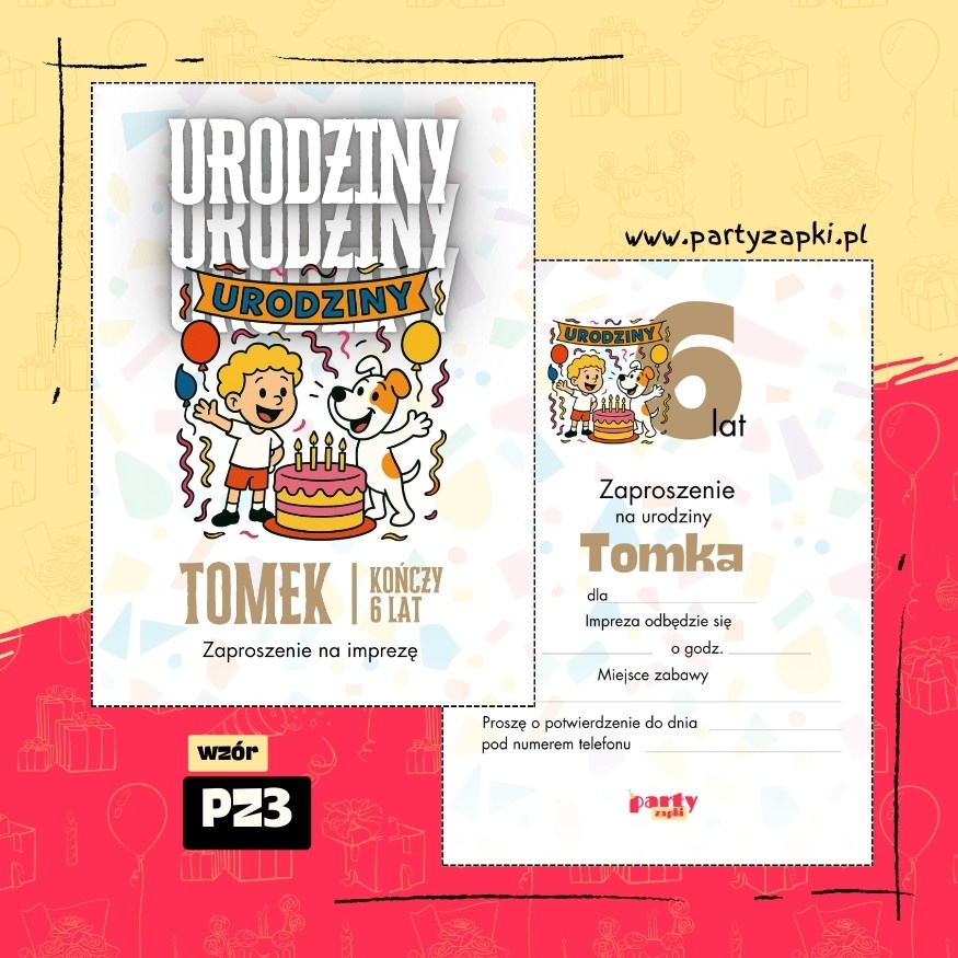 reksio zaproszenie na urodziny 02 pz3