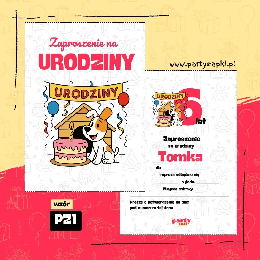 reksio zaproszenie na urodziny 05 pz1