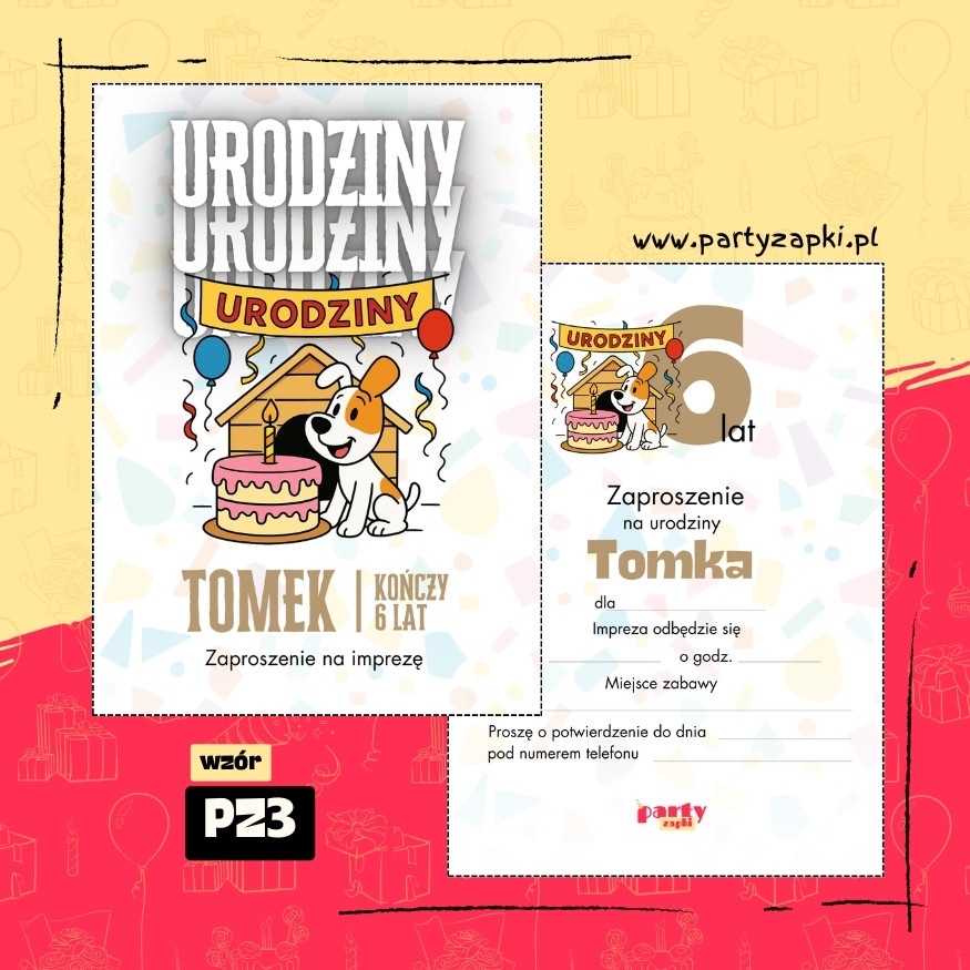 reksio zaproszenie na urodziny 05 pz3