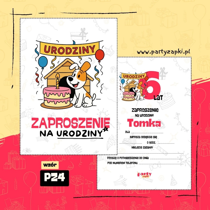 reksio zaproszenie na urodziny 05 pz4