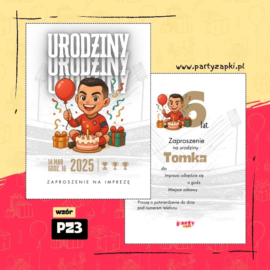ronaldo zaproszenie na urodziny 02 pz3