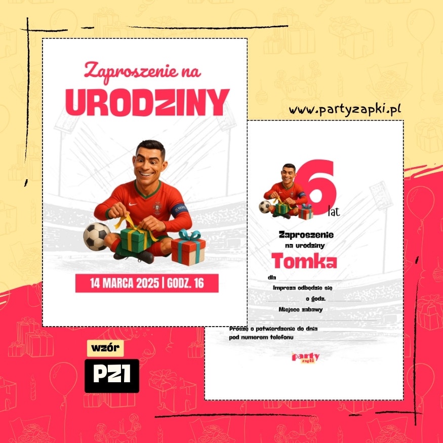 ronaldo zaproszenie na urodziny 04 pz1