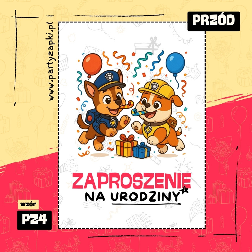 rubble psi patrol zaproszenie na urodziny 01 pz4 przod