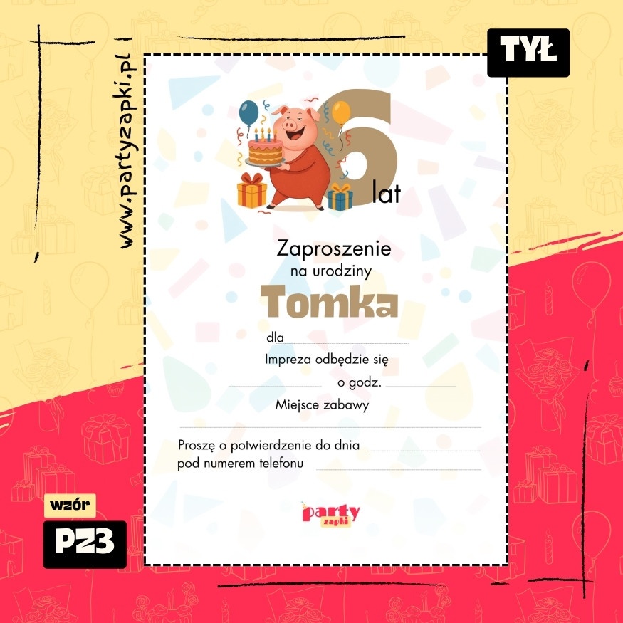 sing zaproszenie na urodziny