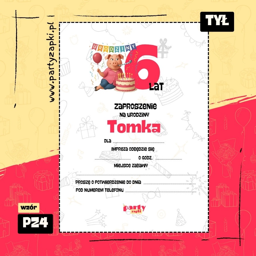 sing zaproszenie na urodziny