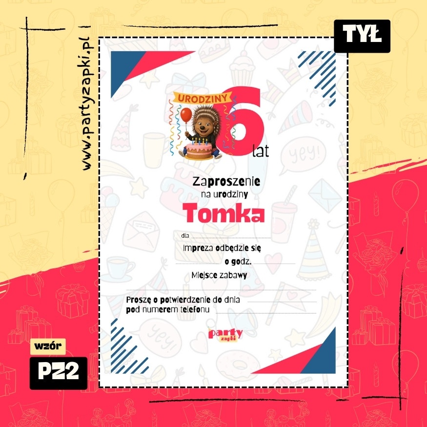 sing zaproszenie na urodziny