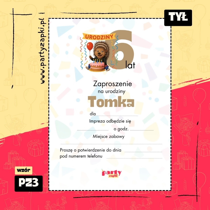 sing zaproszenie na urodziny