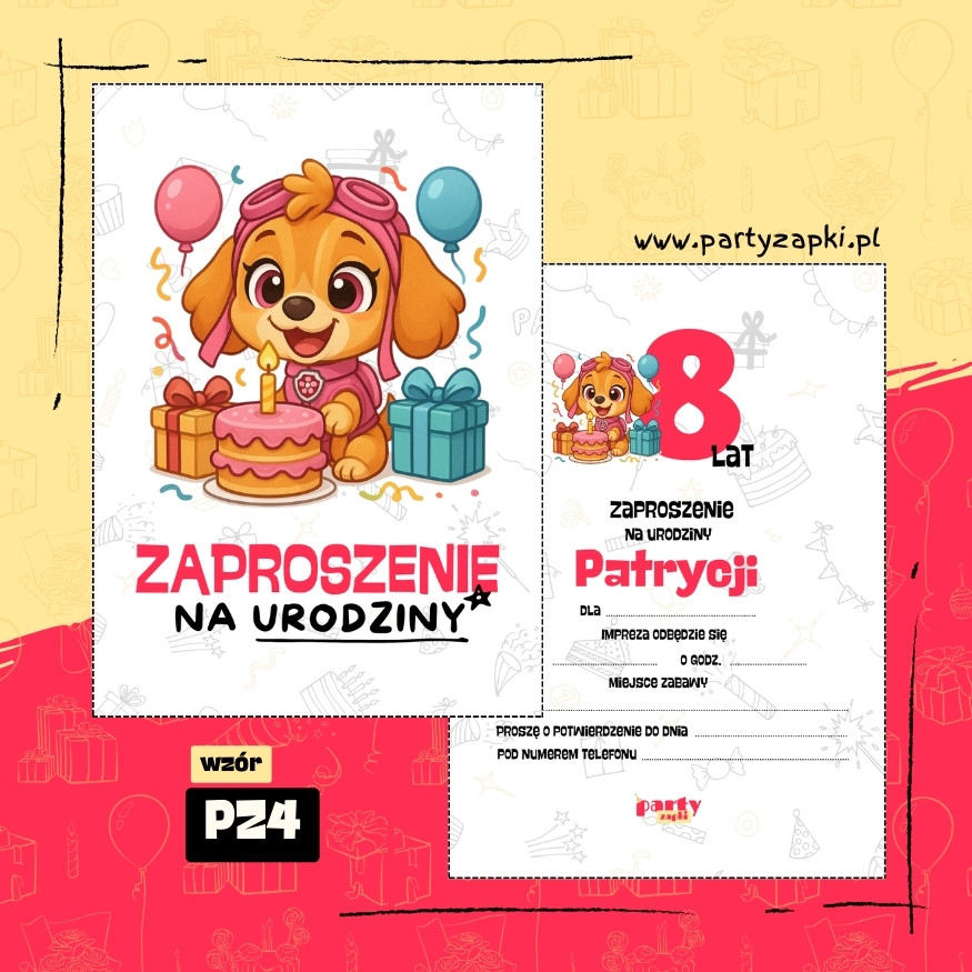 skye psi patrol zaproszenie na urodziny 01 pz4