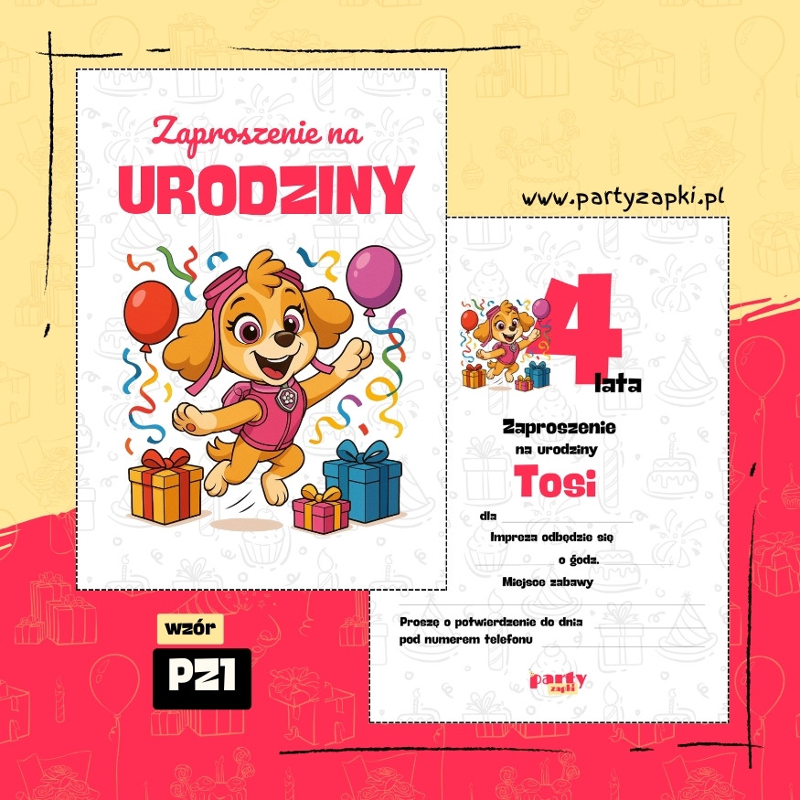 skye psi patrol zaproszenie na urodziny 05 pz1