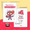 spider man zaproszenie na urodziny 06 pz1