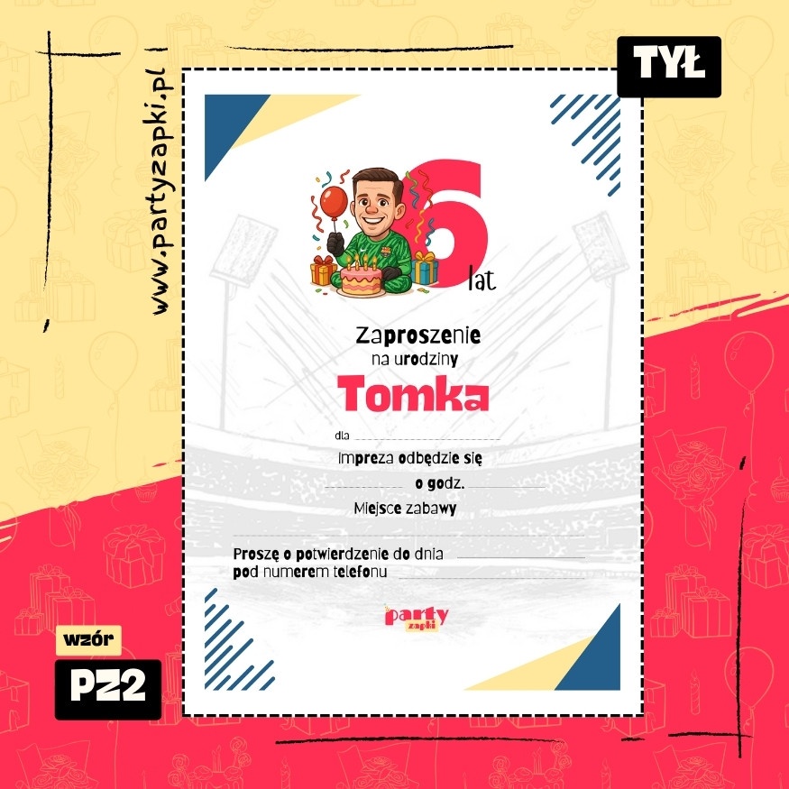 szczesny zaproszenie na urodziny 01 pz2 tyl