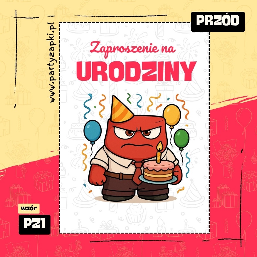 zlosc w glowie sie nie miesci zaproszenie na urodziny