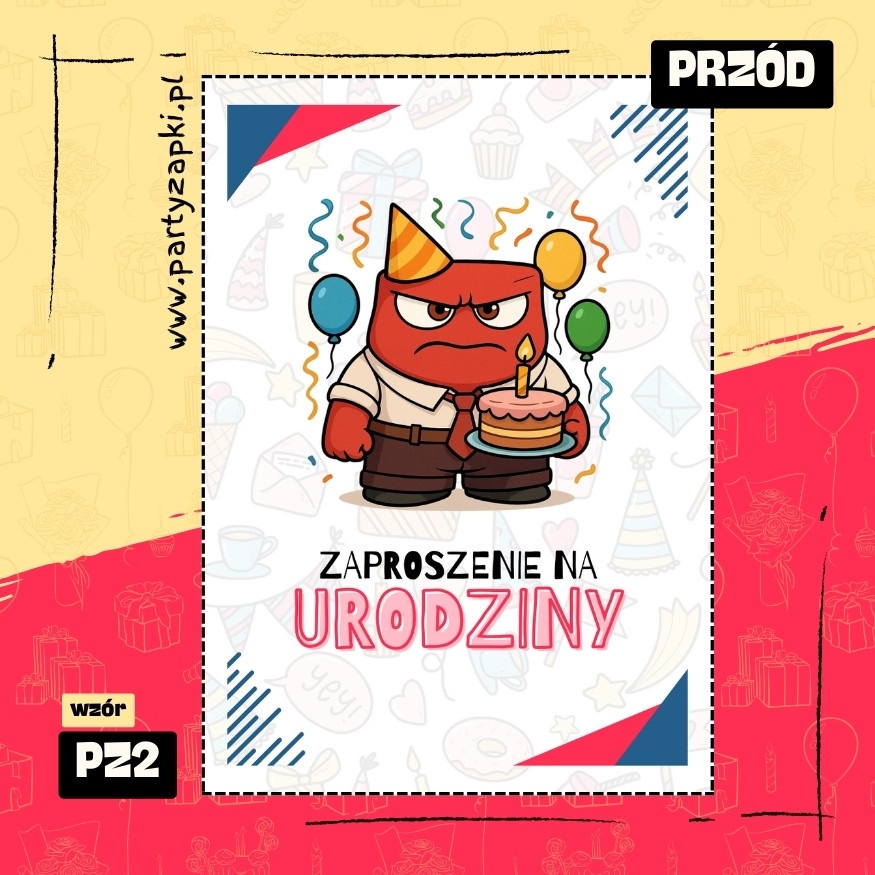 zlosc w glowie sie nie miesci zaproszenie na urodziny