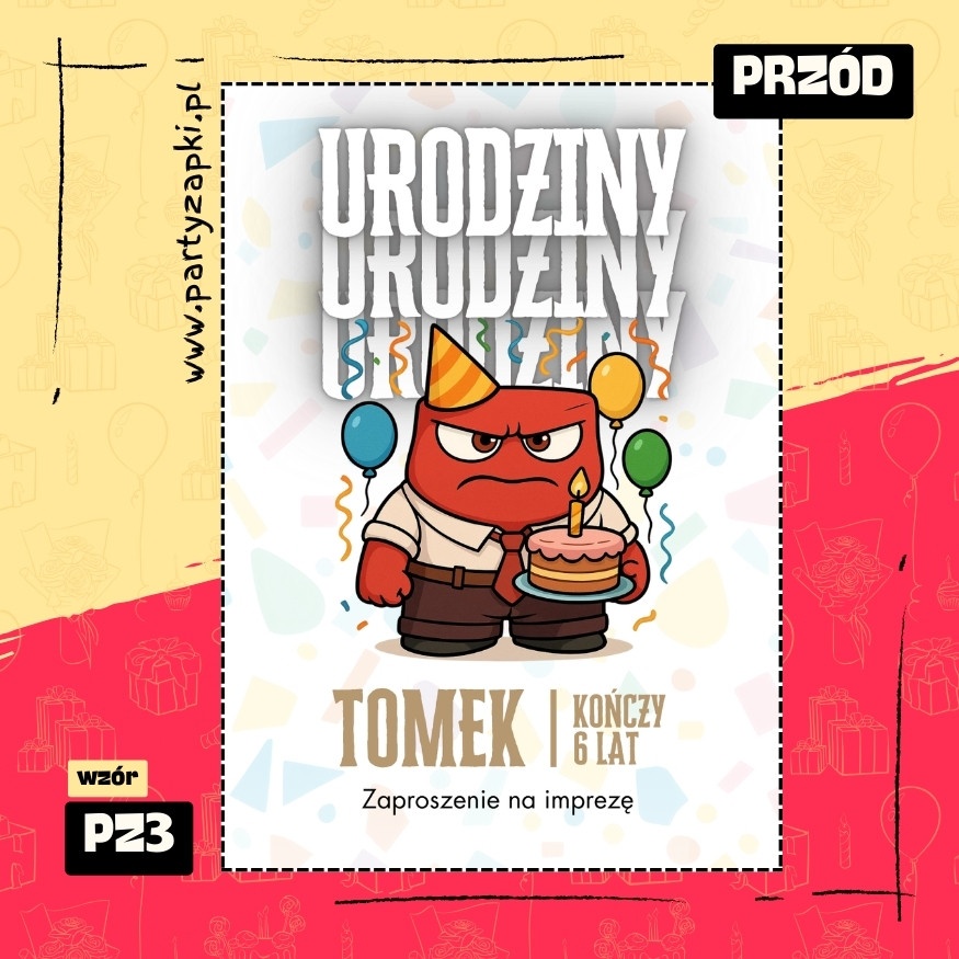 zlosc w glowie sie nie miesci zaproszenie na urodziny