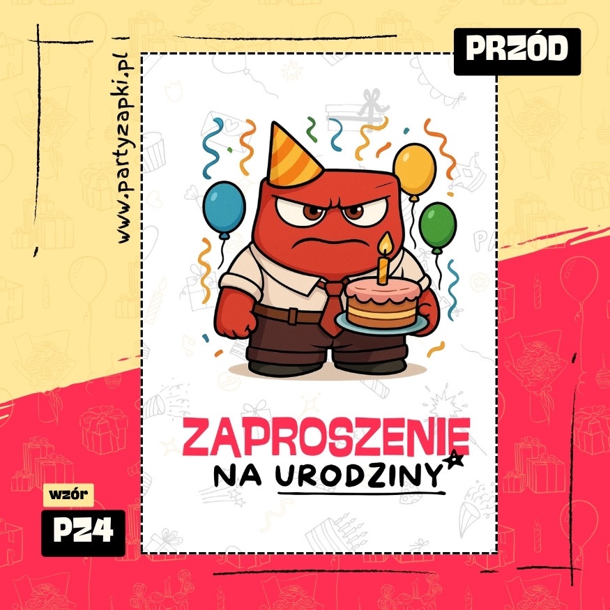 zlosc w glowie sie nie miesci zaproszenie na urodziny