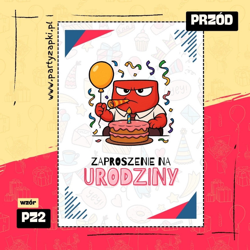 zlosc w glowie sie nie miesci zaproszenie na urodziny