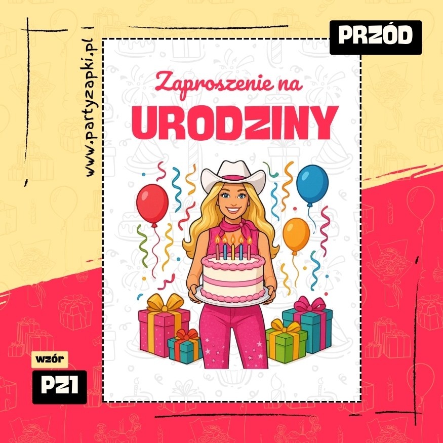 barbie zaproszenie na urodziny 04 pz1 przod