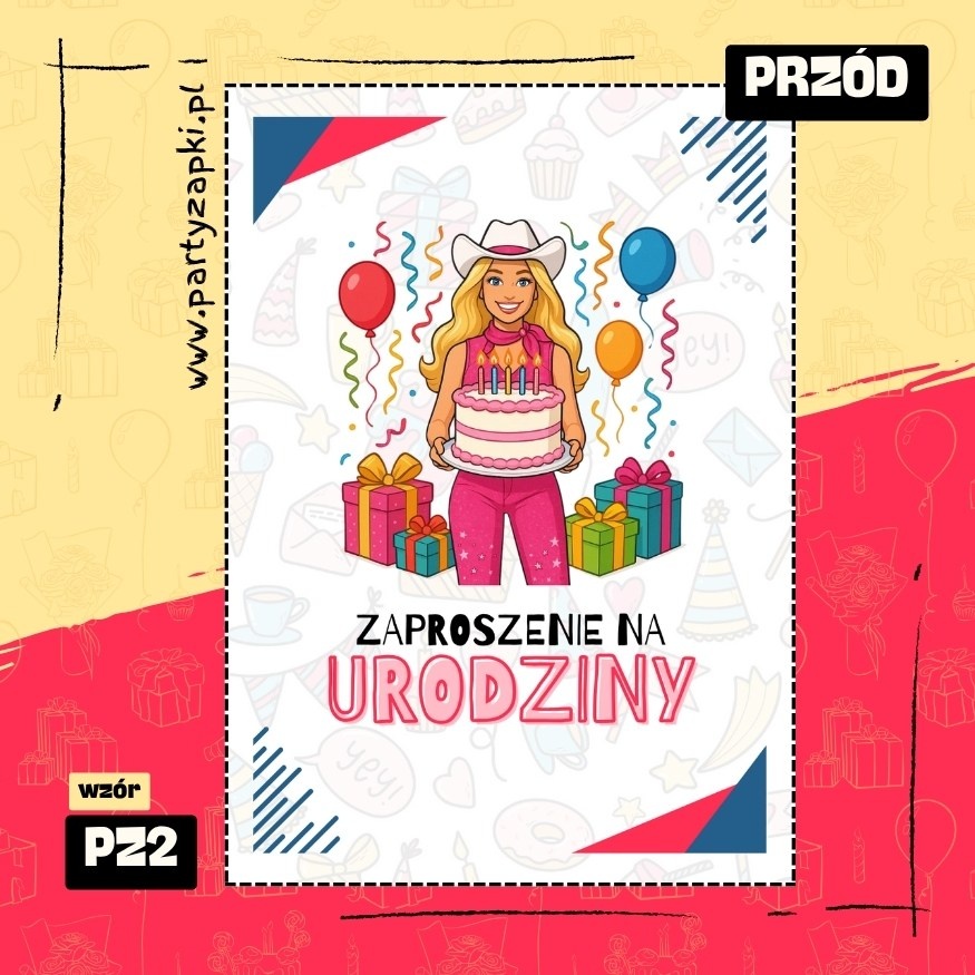 barbie zaproszenie na urodziny 04 pz2 przod