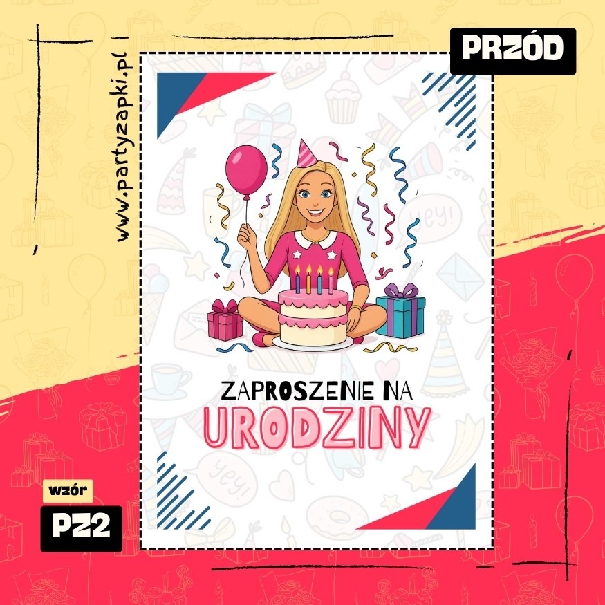 barbie zaproszenie na urodziny 05 pz2 przod
