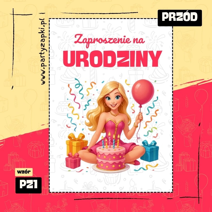 barbie zaproszenie na urodziny 06 pz1 przod