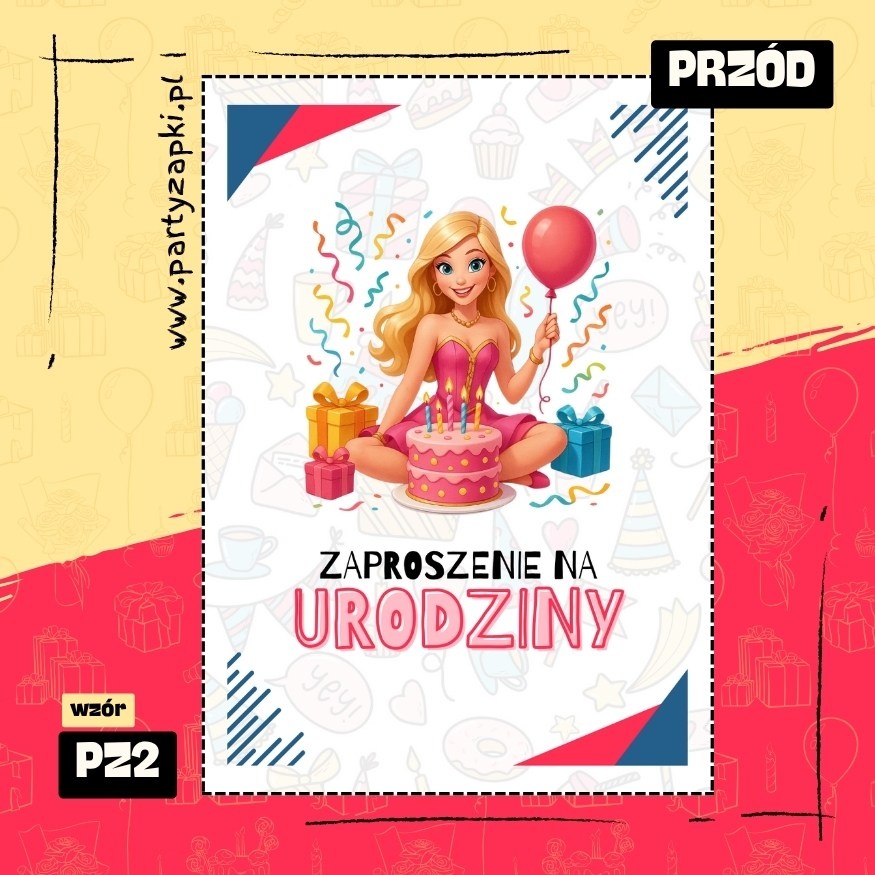 barbie zaproszenie na urodziny 06 pz2 przod