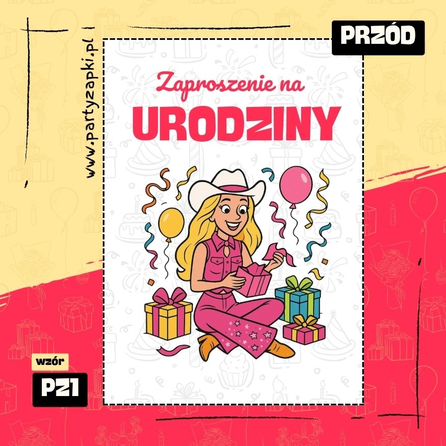 barbie zaproszenie na urodziny 07 pz1 przod