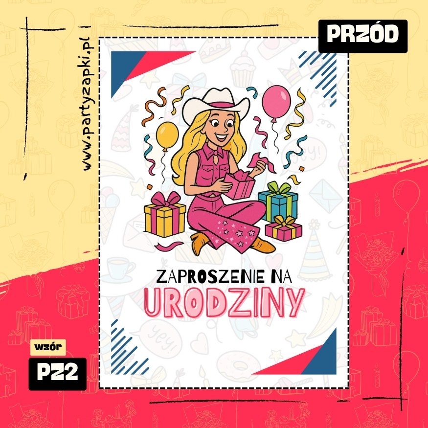 barbie zaproszenie na urodziny 07 pz2 przod