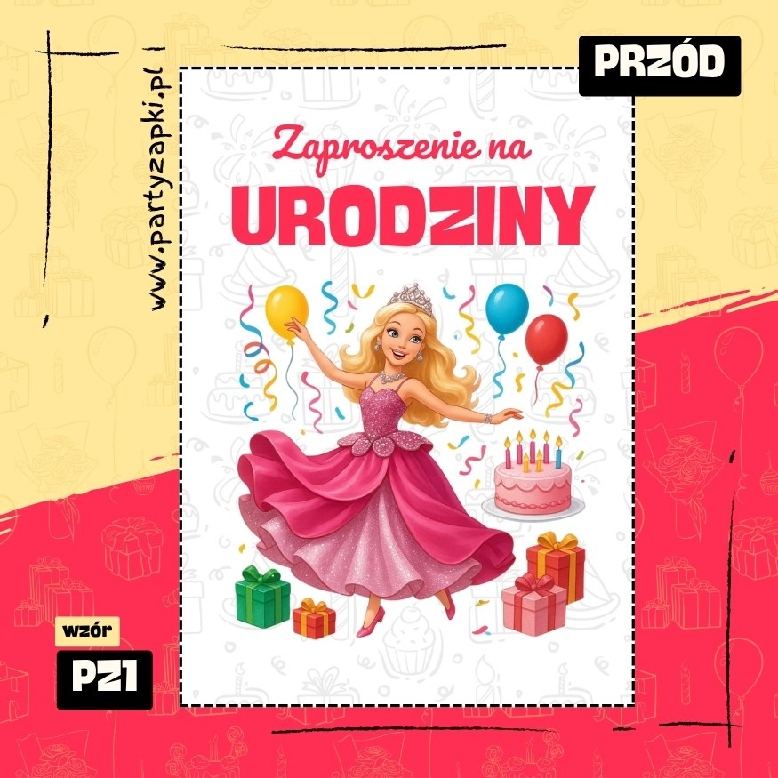 barbie zaproszenie na urodziny 08 pz1 przod