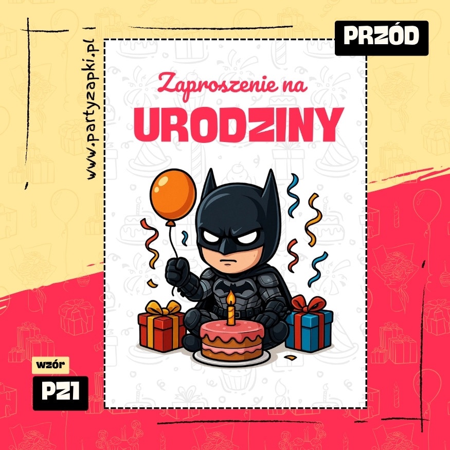 batman zaproszenie na urodziny 01 pz1 przod