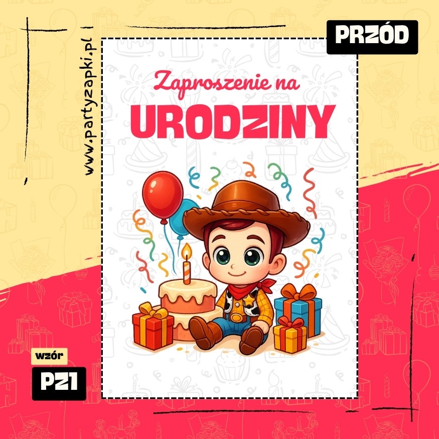 chudy toy story zaproszenie na urodziny 01 pz1 przod