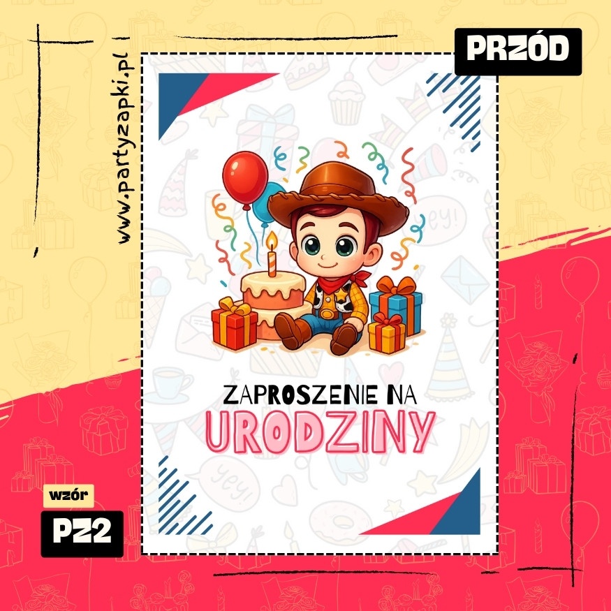 chudy toy story zaproszenie na urodziny 01 pz2 przod
