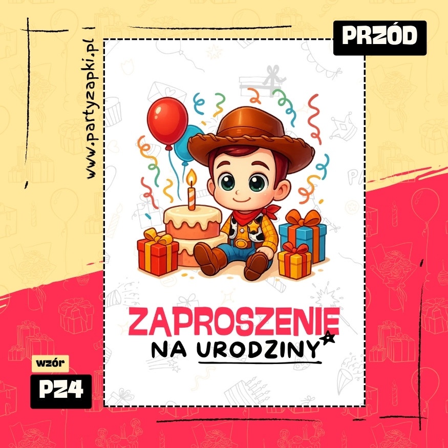 chudy toy story zaproszenie na urodziny 01 pz4 przod