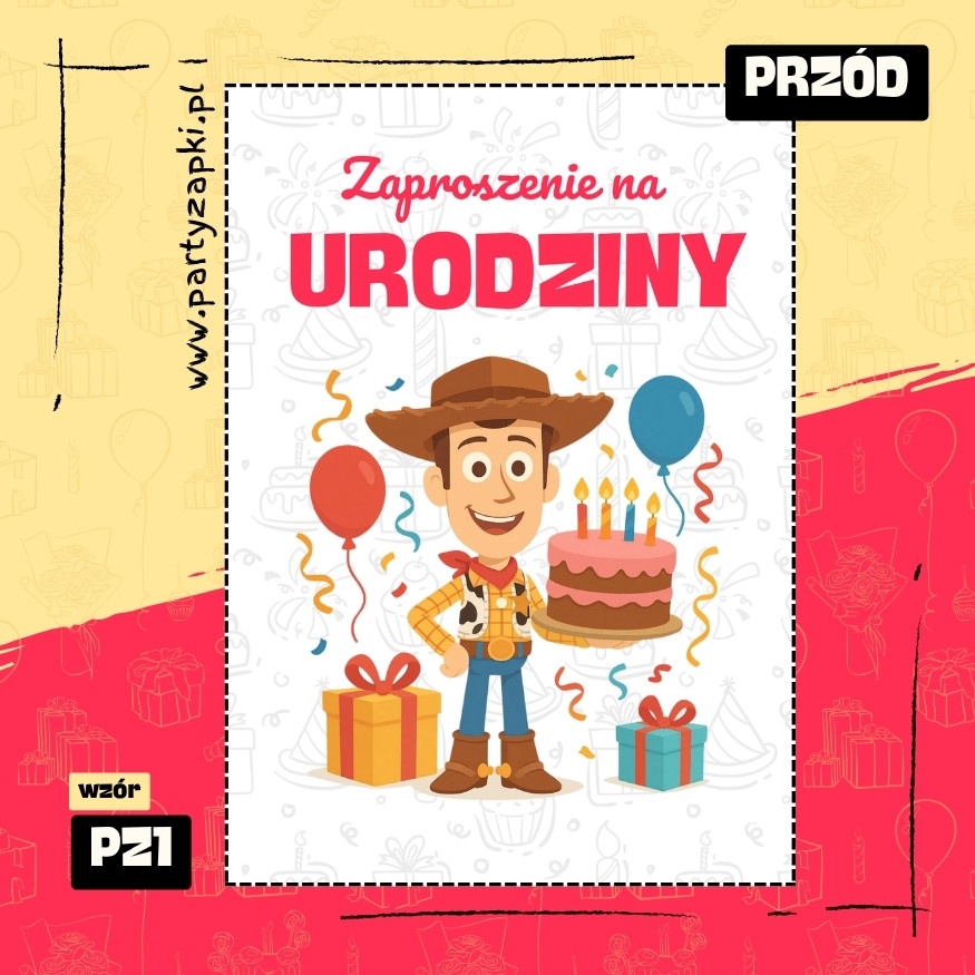 chudy toy story zaproszenie na urodziny 01 pz1 przod
