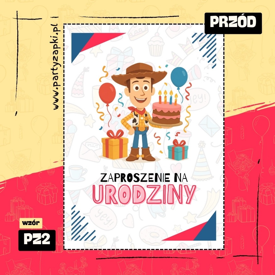 chudy toy story zaproszenie na urodziny 01 pz2 przod