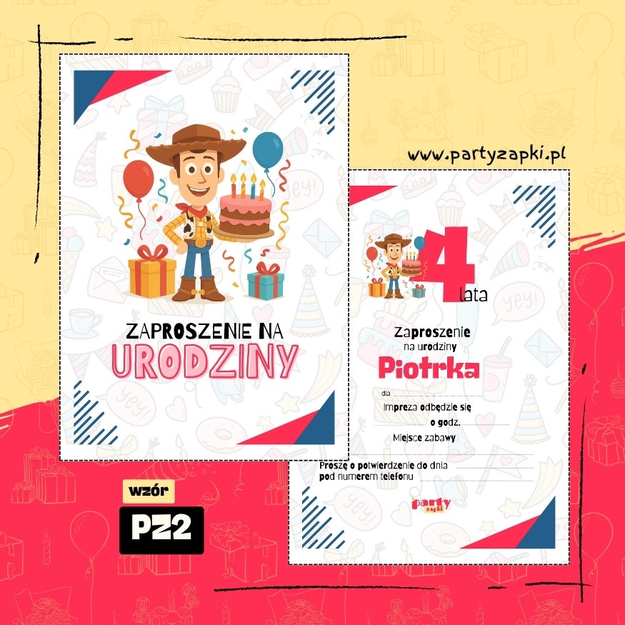 chudy toy story zaproszenie na urodziny 03 pz2