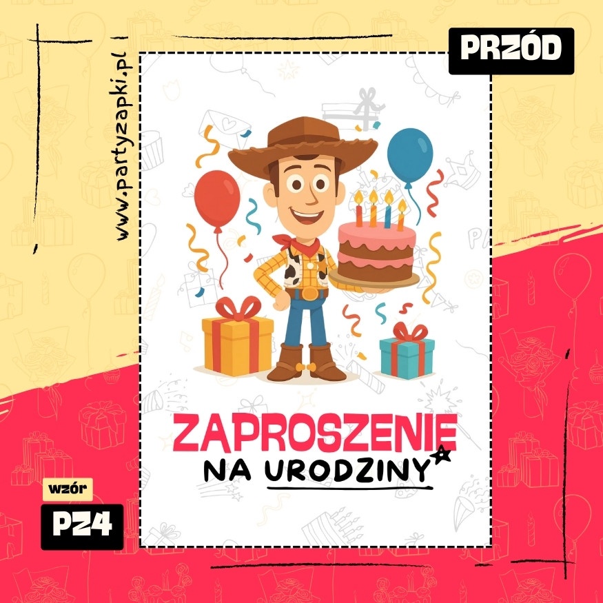 chudy toy story zaproszenie na urodziny 01 pz4 przod