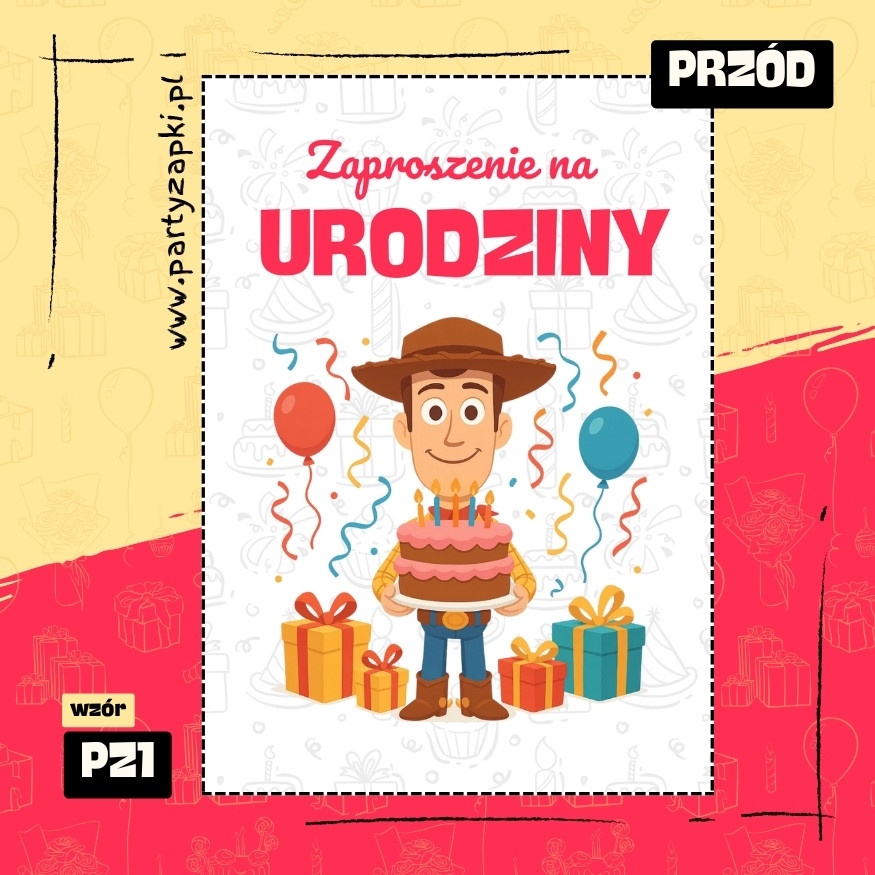 chudy toy story zaproszenie na urodziny 01 pz1 przod