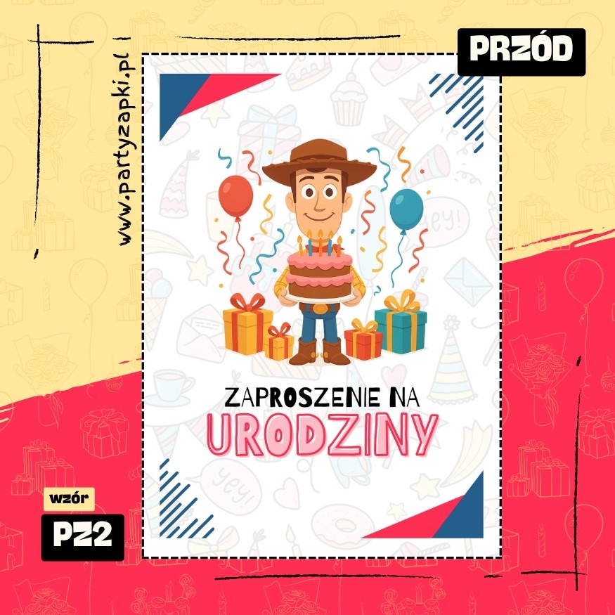 chudy toy story zaproszenie na urodziny 01 pz2 przod