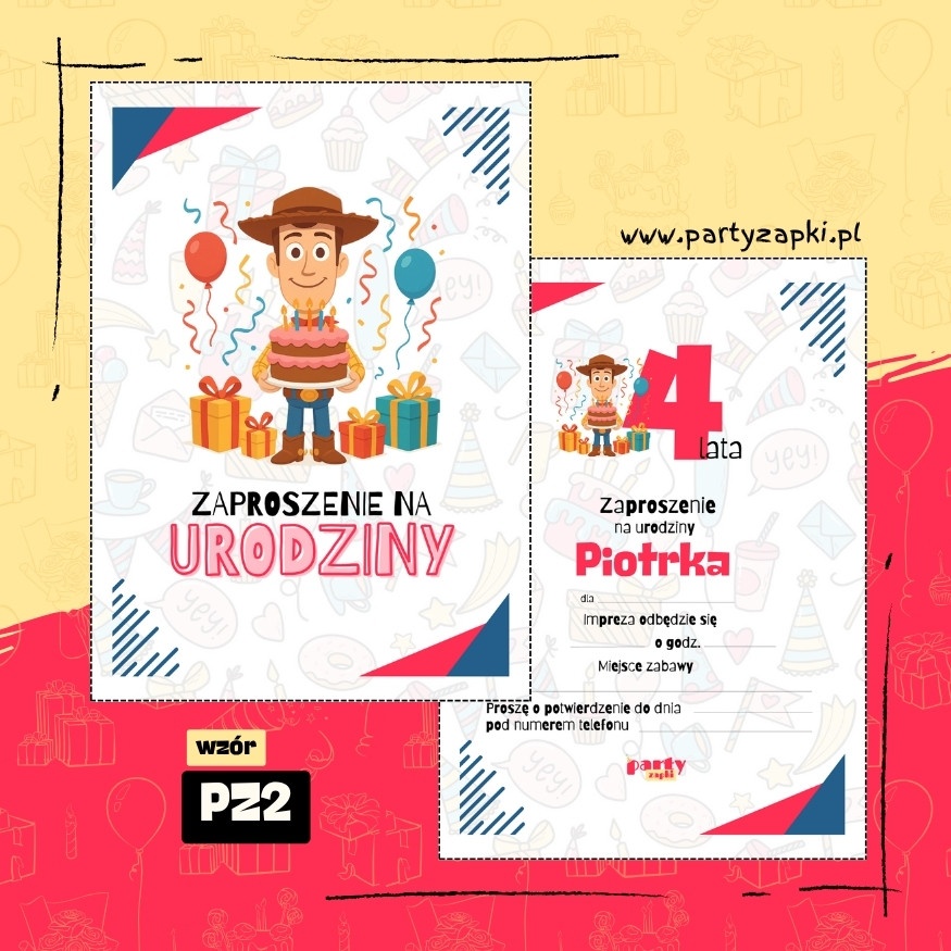chudy toy story zaproszenie na urodziny 04 pz2