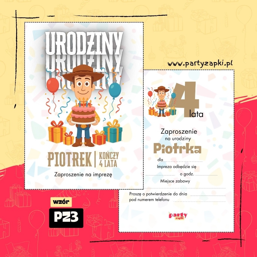 chudy toy story zaproszenie na urodziny 04 pz3