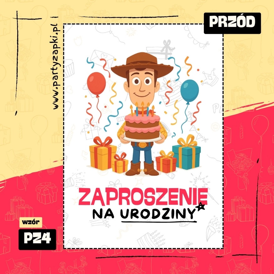 chudy toy story zaproszenie na urodziny 01 pz4 przod