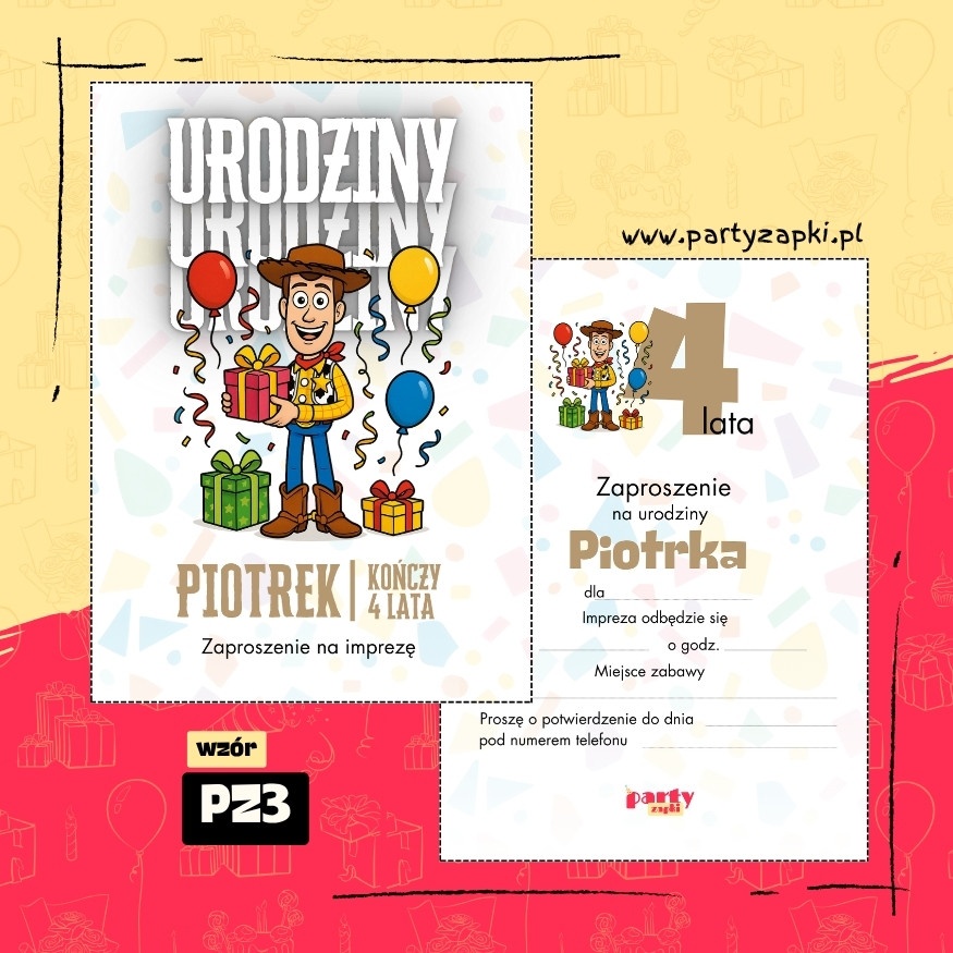 chudy toy story zaproszenie na urodziny 06 pz3