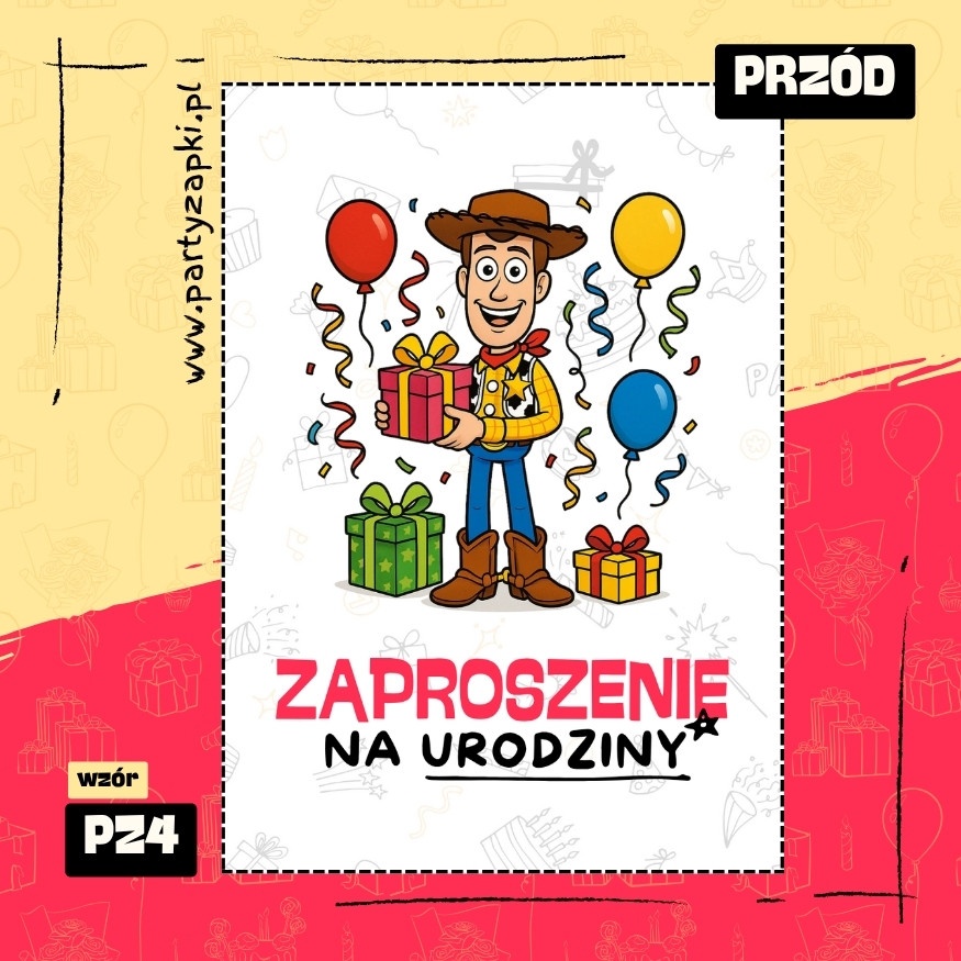 chudy toy story zaproszenie na urodziny 01 pz4 przod