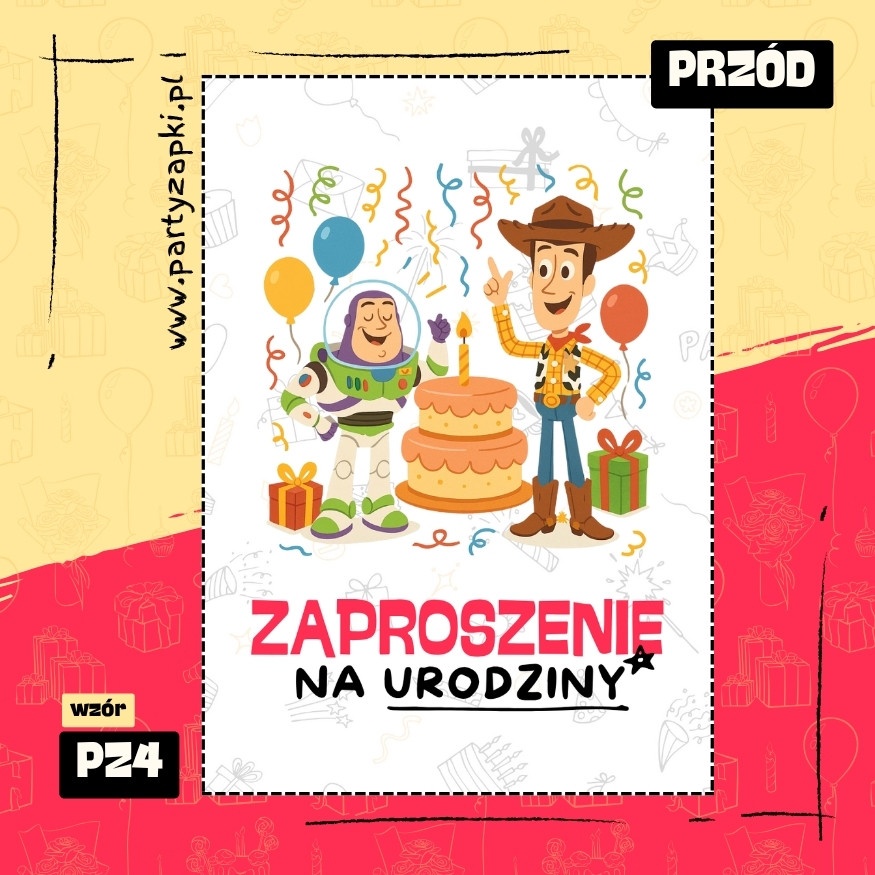 chudy toy story zaproszenie na urodziny 01 pz4 przod