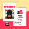 darth vader gwiezdne wojny zaproszenie na urodziny 02 pz1