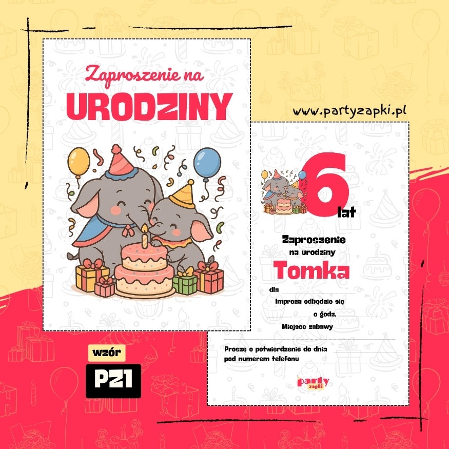 dumbo zaproszenie na urodziny 06 pz1