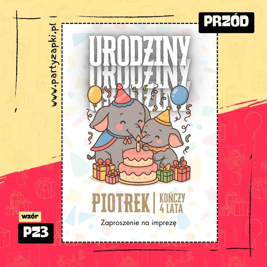 dumbo zaproszenie na urodziny 06 pz3 przod