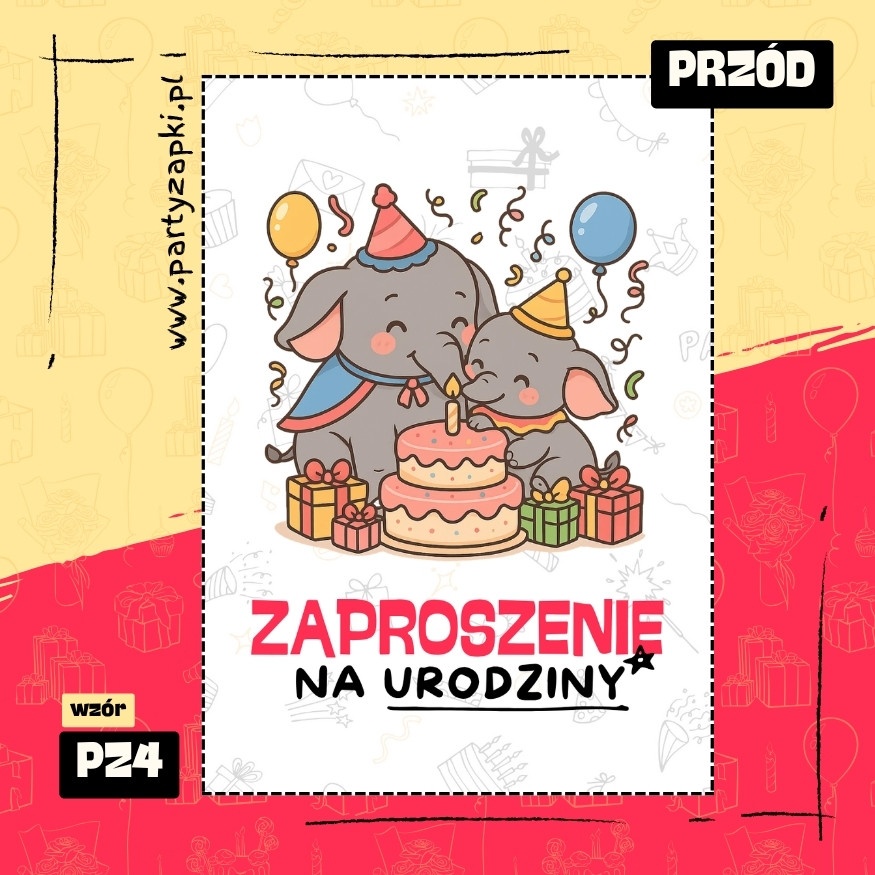 dumbo zaproszenie na urodziny 06 pz4 przod