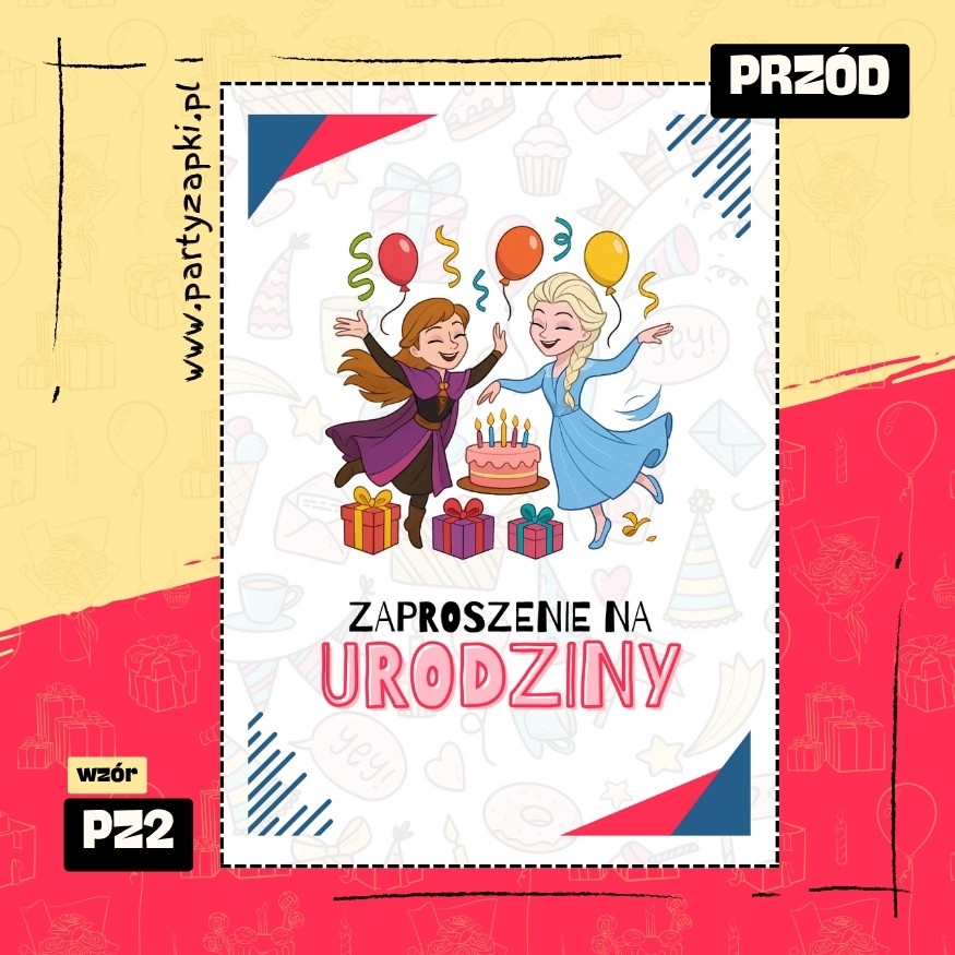 elsa kraina lodu zaproszenie na urodziny 01 pz2 przod