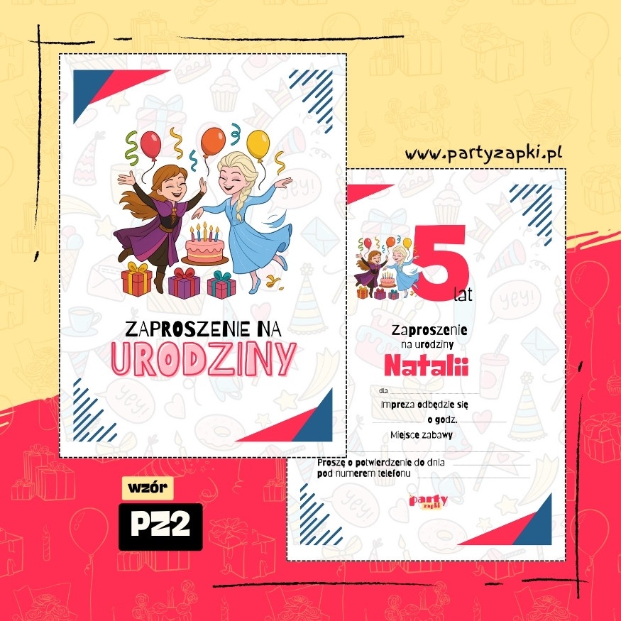 elsa kraina lodu zaproszenie na urodziny 05 pz2